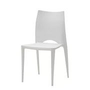 Set 4 sedie  colore bianco in polipropilene l. 45 h. 84 p. 54 hs. 45