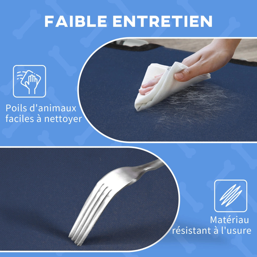 Letto per cane rialzato con trasportino ¨C Zephmum ¨C Blu 92x76x18 cm