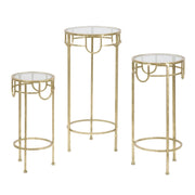 Porta Telefono Gold Set 3 Pz cm ø 33x70-28x60-23x50