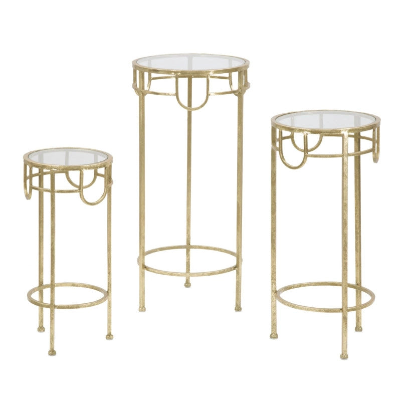 Porta Telefono Gold Set 3 Pz cm ø 33x70-28x60-23x50