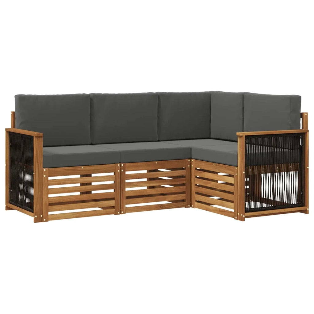 Set di divani da esterno 4 pz Poliestere 3384293