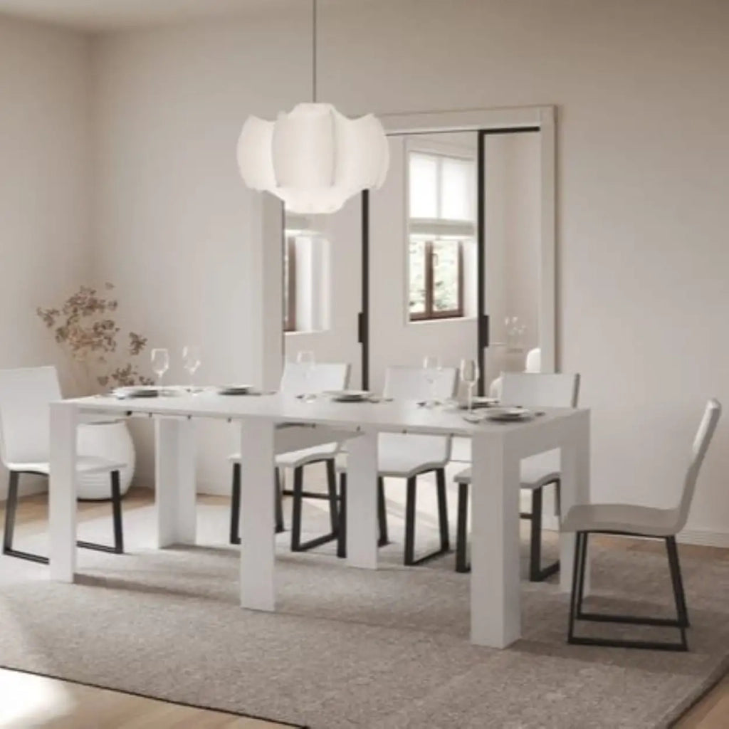 shopinnovativo - Consolle allungabile 90Ã—25/211 cm Kiba Bianco Frassino