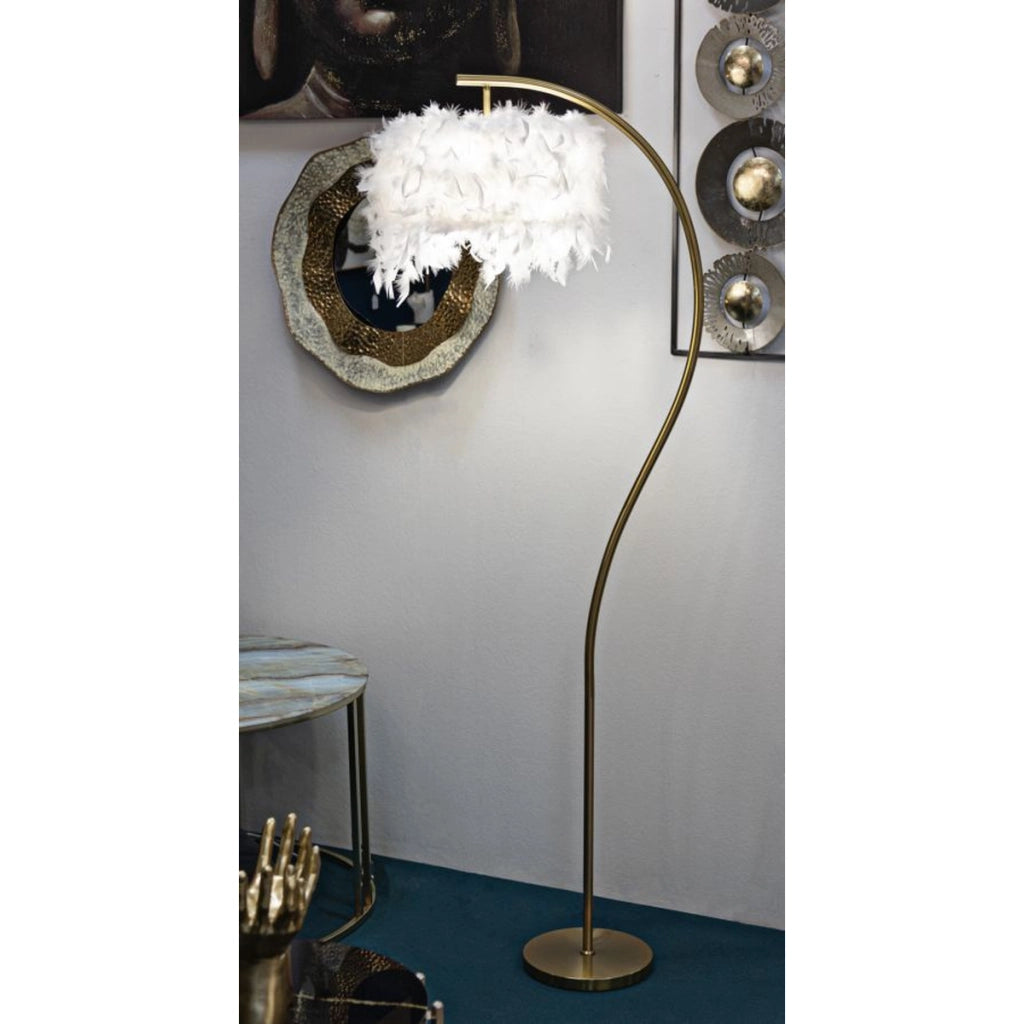 Lampada da Terra VKH187, Bianco, Metallo, 60x33x170 cm