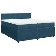 Giroletto a Molle con Materasso Blu 200x200 cm in Velluto 3287828