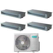 Climatizzatore Condizionatore Hisense Quadri Split Inverter Canalizzato Canalizzabile 9+9+9+12 con 4AMW81U4RJC R-32 Wi-Fi Optional 9000+9000+9000+12000 Con Telecomando di Serie