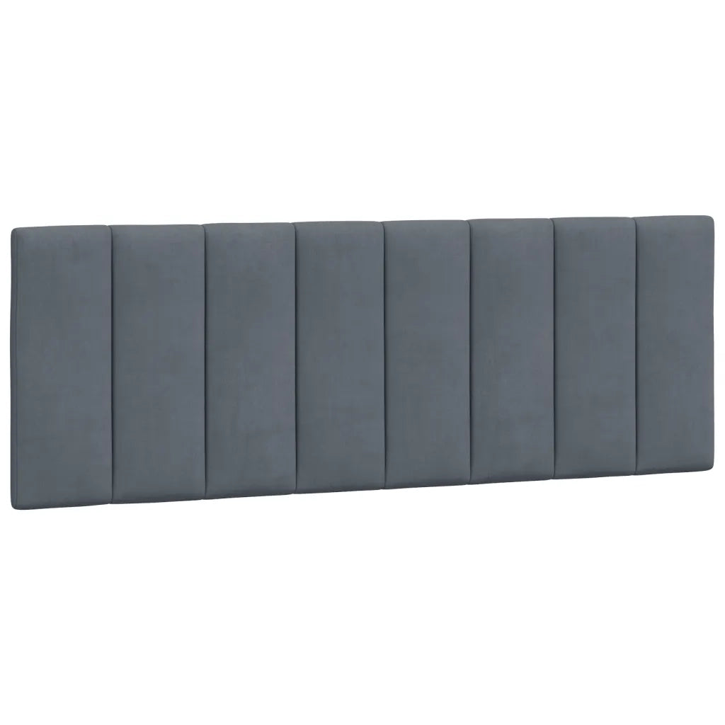 Cuscino Testiera Hanko Grigio Scuro 120 cm in Velluto 374662