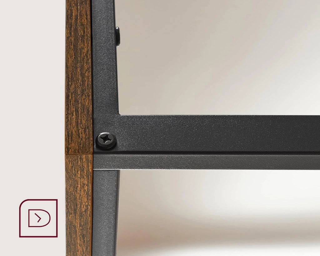 VASAGLE Scrivania per Computer, Scrittoio, 100 x 50 x 76 cm, Moderno, Tavolo da Lavoro, per Ufficio Camera da Letto Soggiorno, Marrone Vintage e Nero Inchiostro LWD046B01