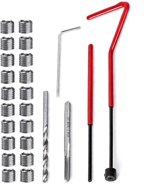 Kit di riparazione a filo da 25 pezzi - soluzione economica - prestazioni affidabili - metallo - scatola di plastica trasparente