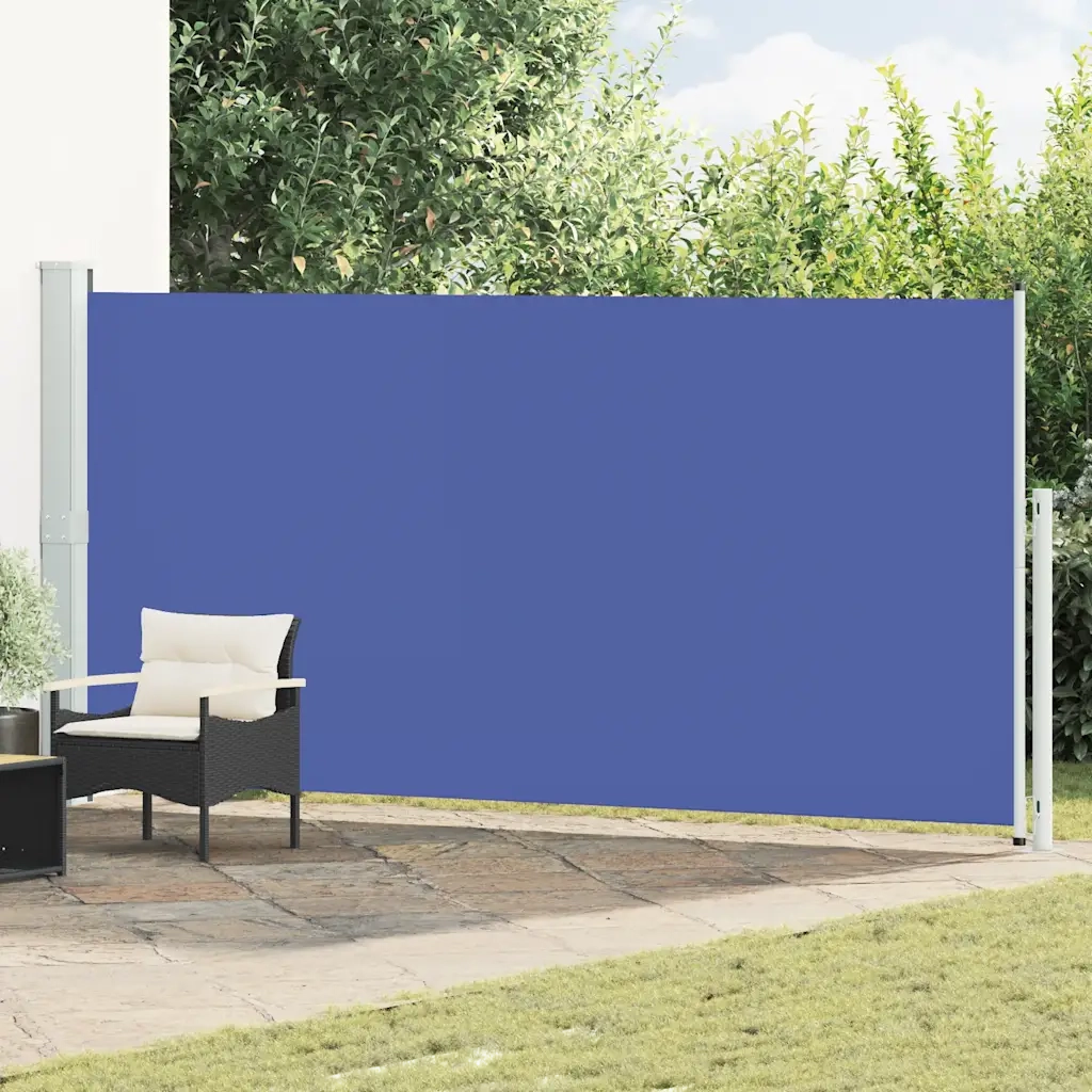 Tenda Laterale Retrattile per Patio 180x500 cm Blu 313409