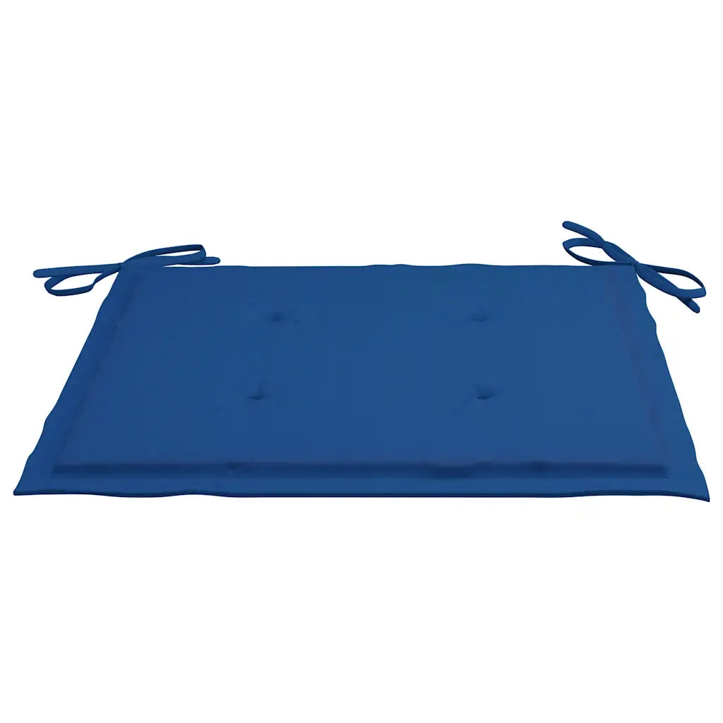 Sedie da Giardino 2 pz con Cuscini Blu Reale in Massello Teak 3063262