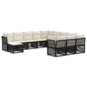 Set Divano da Giardino 12 pcs Nero polyrattan 3434458