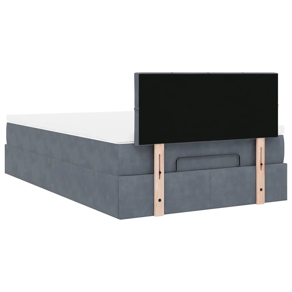 Struttura Letto Pouf con Materasso 120x200 cm Velluto 3311766