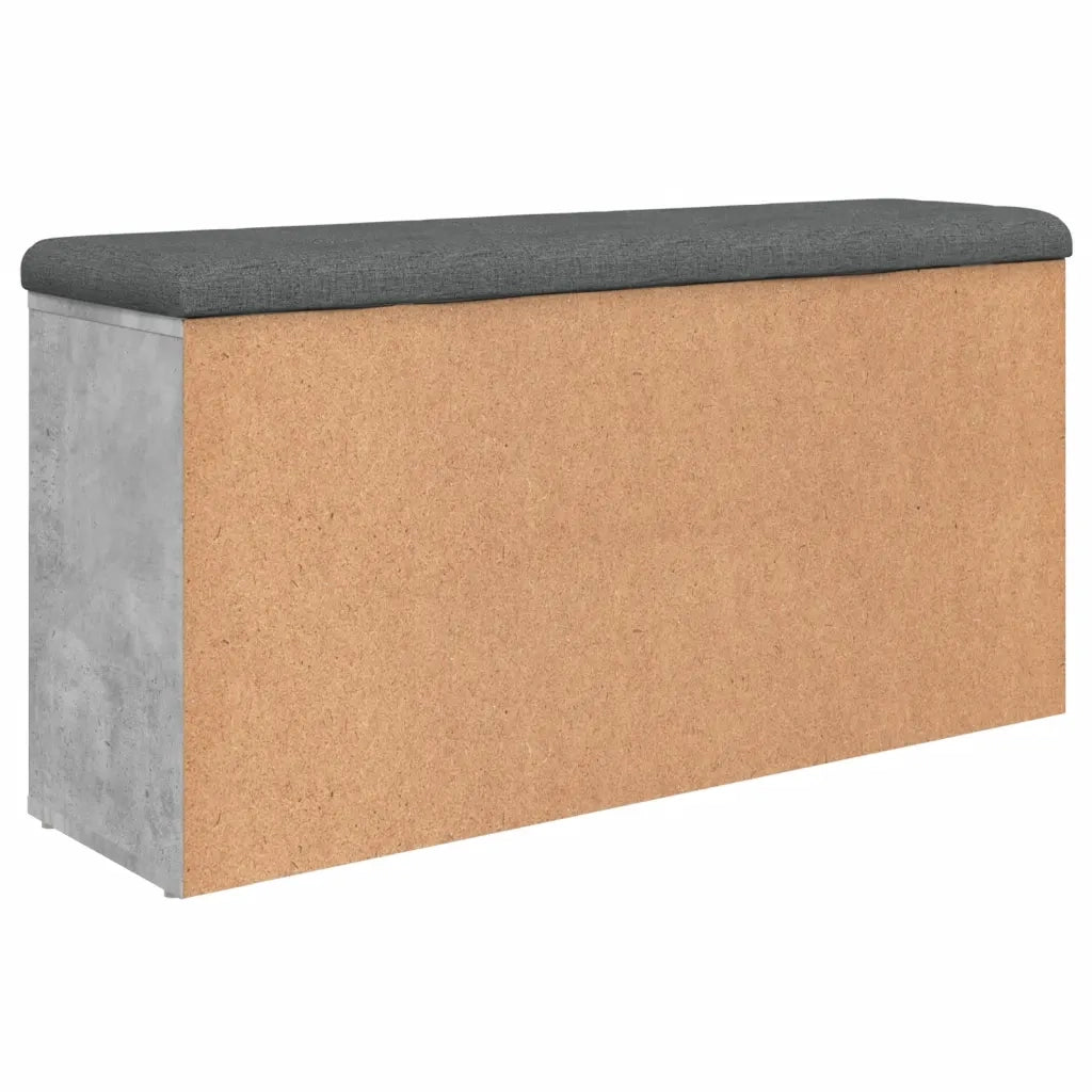 Panca Porta Scarpe-Sgabello-Panca Scarpiera Grigio Cemento 102x32x50cm Legno Multistrato 392788