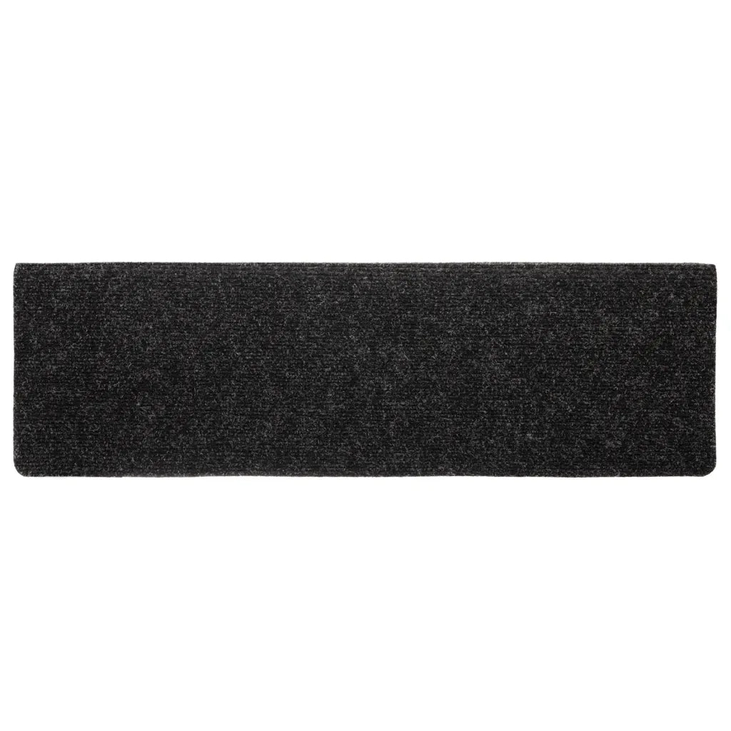 Tappetini per Scale Tessuto Agugliato 10 pz 65x25 cm Neri cod mxl 68853