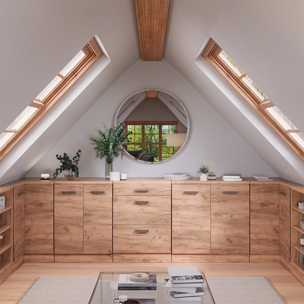 Mobile per mansarda Rion Rovere dorato/Rovere dorato 60 x 83.8 cm senza inclinazione con 2 ante Vicco