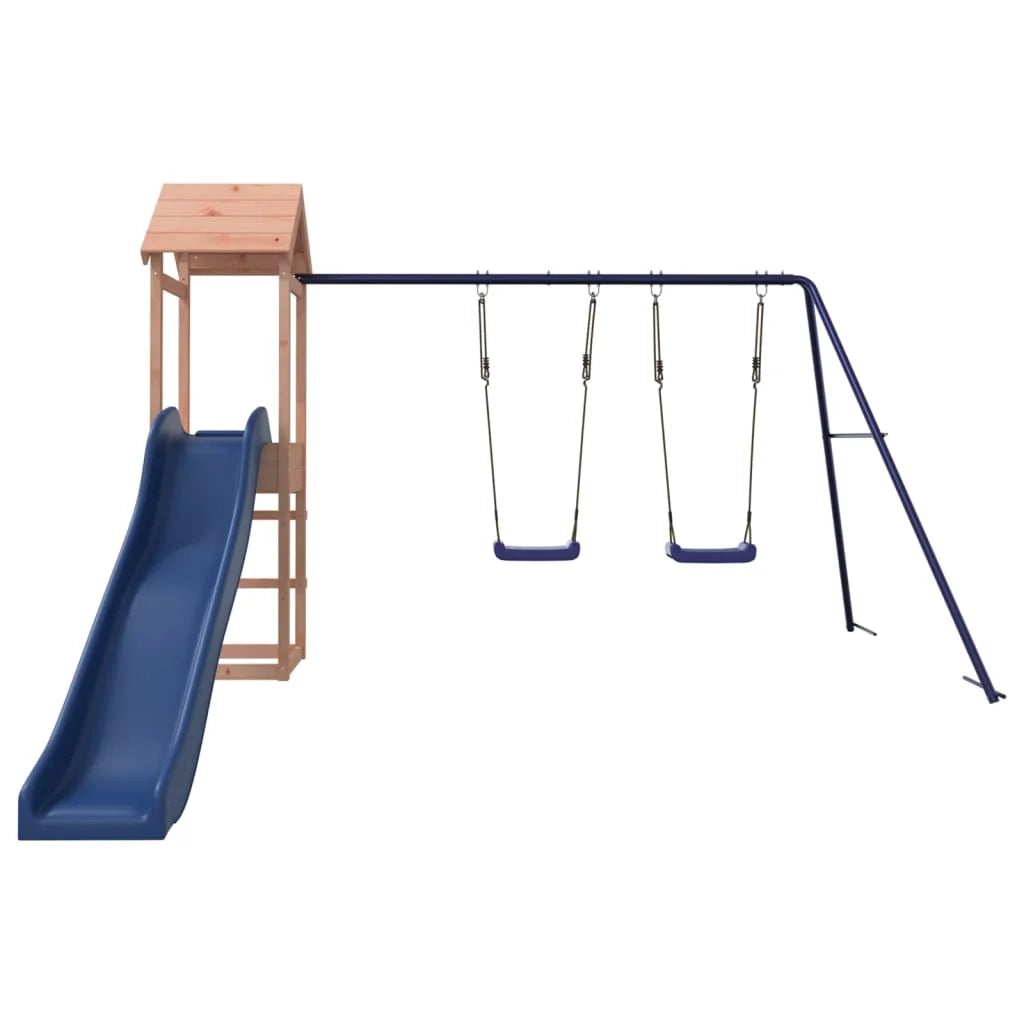 Altalena per parco giochi da esterno scivolo altalena robusta giochi da giardino 308 x 315 x 194 cm legno massello di abete Douglas 02_0004799