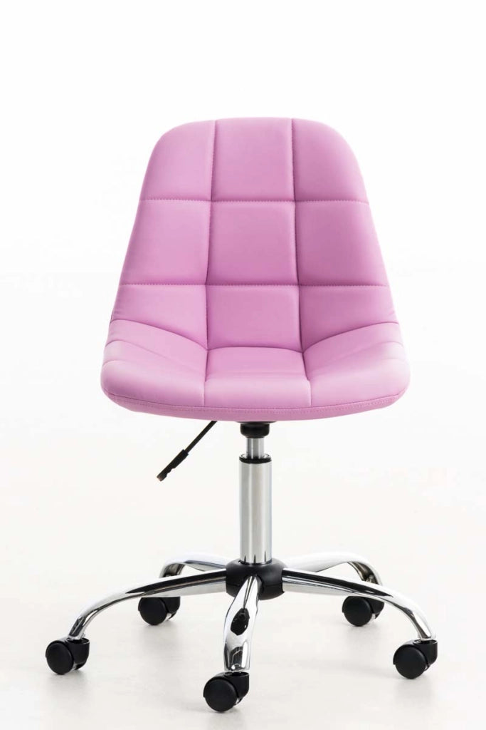 Sedia da ufficio Emil in similpelle rosa