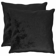 Federa 2 pcs HEERLEN Nero 70 x 70 cm Flanella 913443
