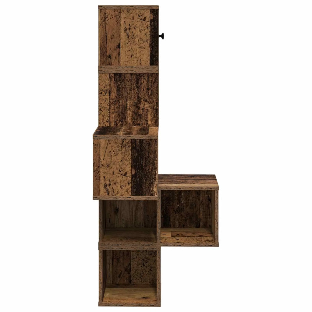 Mensola Angolare da Parete Legno antico 48 x 48 x 120 cm 8012234