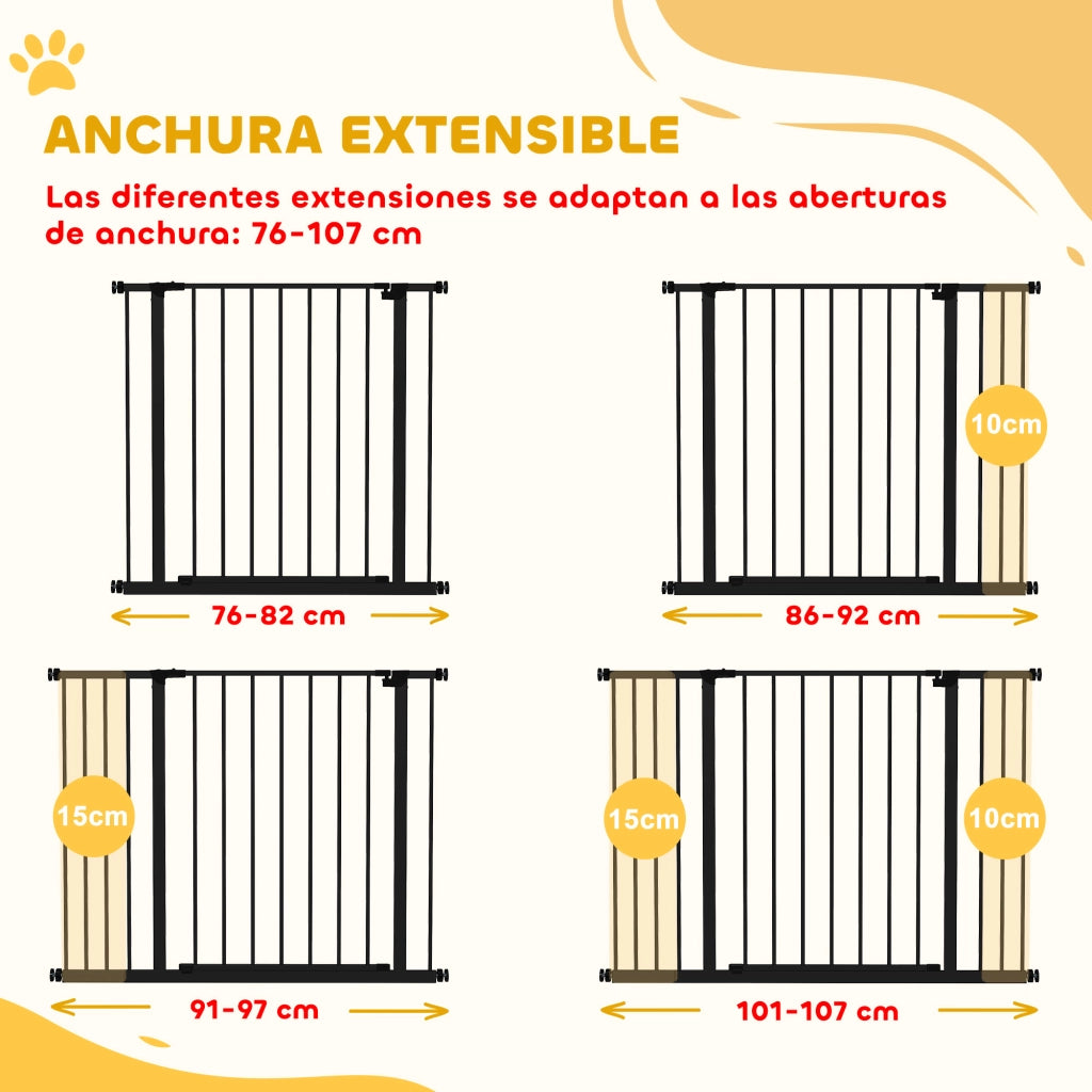 Cancelletto di Sicurezza Estensibile ¨C Xylo ¨C Metallo 76-107x76 cm