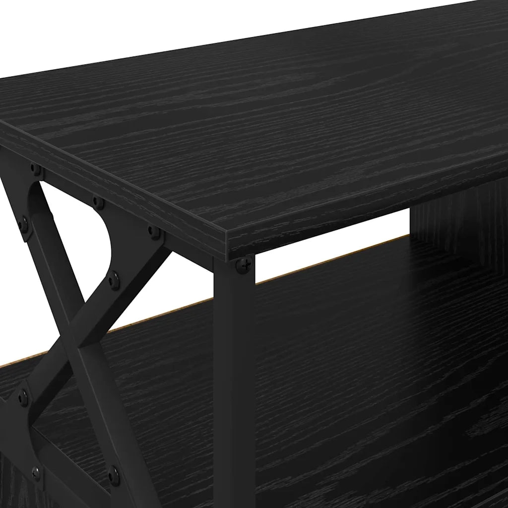 Mobile TV con cassetto-Credenza TV-Console TV Rovere Nero 90 x 33 x 45 cm