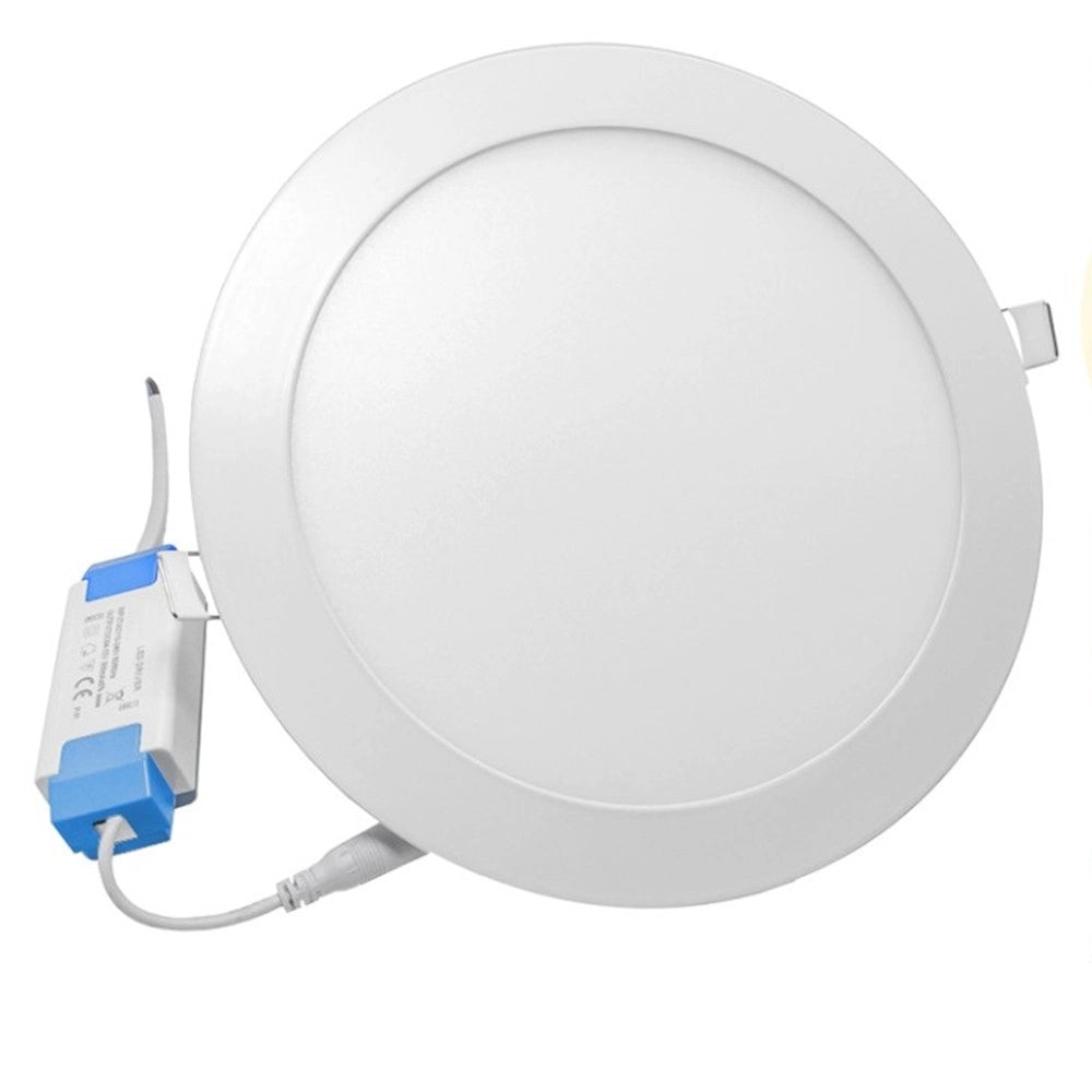 Trade Shop - Pannello Smd Led Tondo Da Incasso 18w Con Driver Cct 3000k 4000k 6500k P205a-t3c -