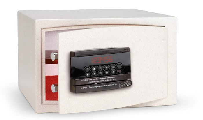 Cassaforte a Mobile Hotel con Lettore di Carta Magnetica + Pass Technomax - 220X350X300Mm