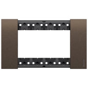 Placca BTicino Living Now 504 4 Moduli Bronze in Zama KA4804KB