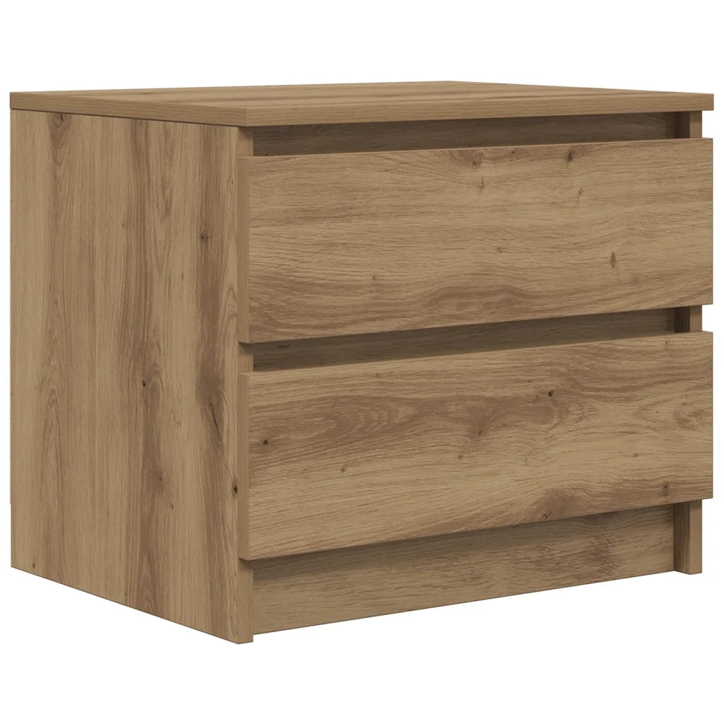 Comodino Rovere Artigianale 50x40x43.5 cm in Legno Multistrato 856520
