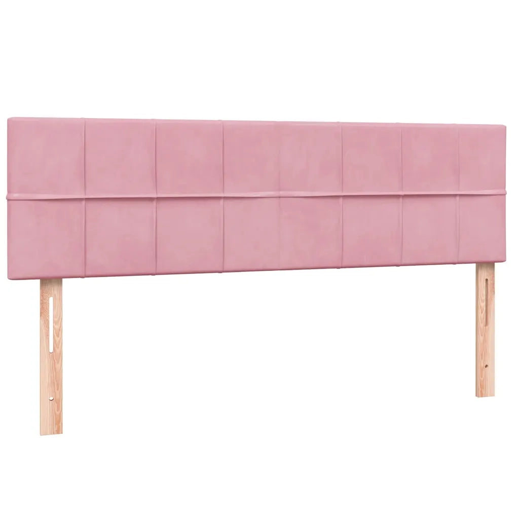 Giroletto a Molle con Materasso Rosa 140x210 cm in Velluto 3316214