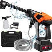 Pulitore di alta pressione auto - Pulitore di alta pressione a batteria - Pistola di alta pressione - Per auto, casa, giardino - Pulizia a basso consumo di carburante