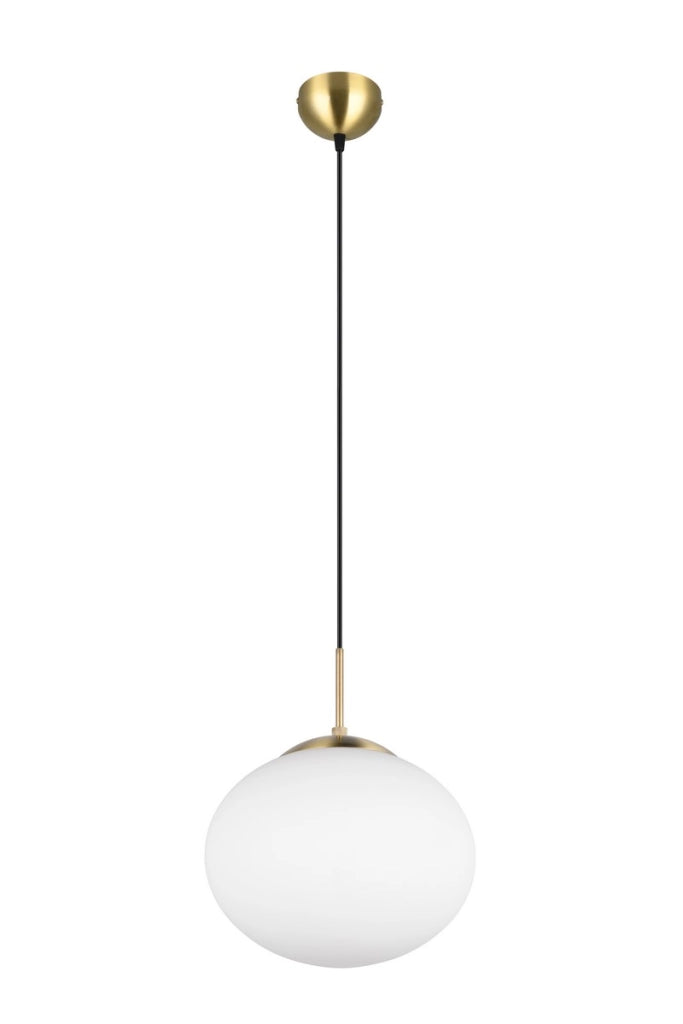 Lampada a sospensione Fomento Trio ottone sfera vetro Ø30