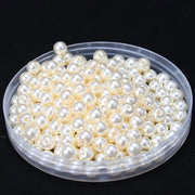 Set di Perle 80 pezzi - Perle in Plastica Sferiche - Perle per Gioielli - Perle Decorative - Diverse Colori - Dimensioni 3-20 mm