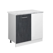 Vicco Mobile ad angolo cucina Calcestruzzo nero 86 cm PL Marmo
