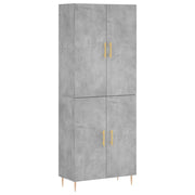 Credenza | Madia | Buffet da pranzo | Armadio da pranzo Grigio Cemento 69,5x34x180 cm in Legno Multistrato