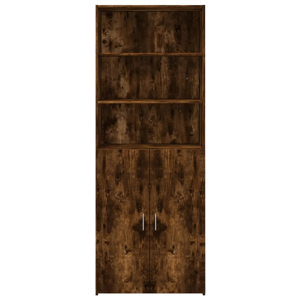 Credenza Rovere Fumo 70x42,5x185 cm in Legno Multistrato 3281375
