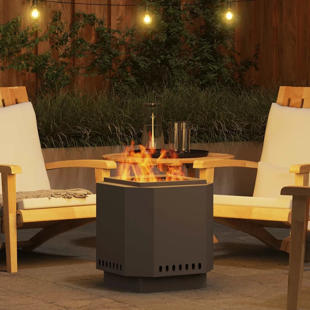 Focolare Senza Fumi Nero 48 x 48 x 51 cm Acciaio CFW4526321
