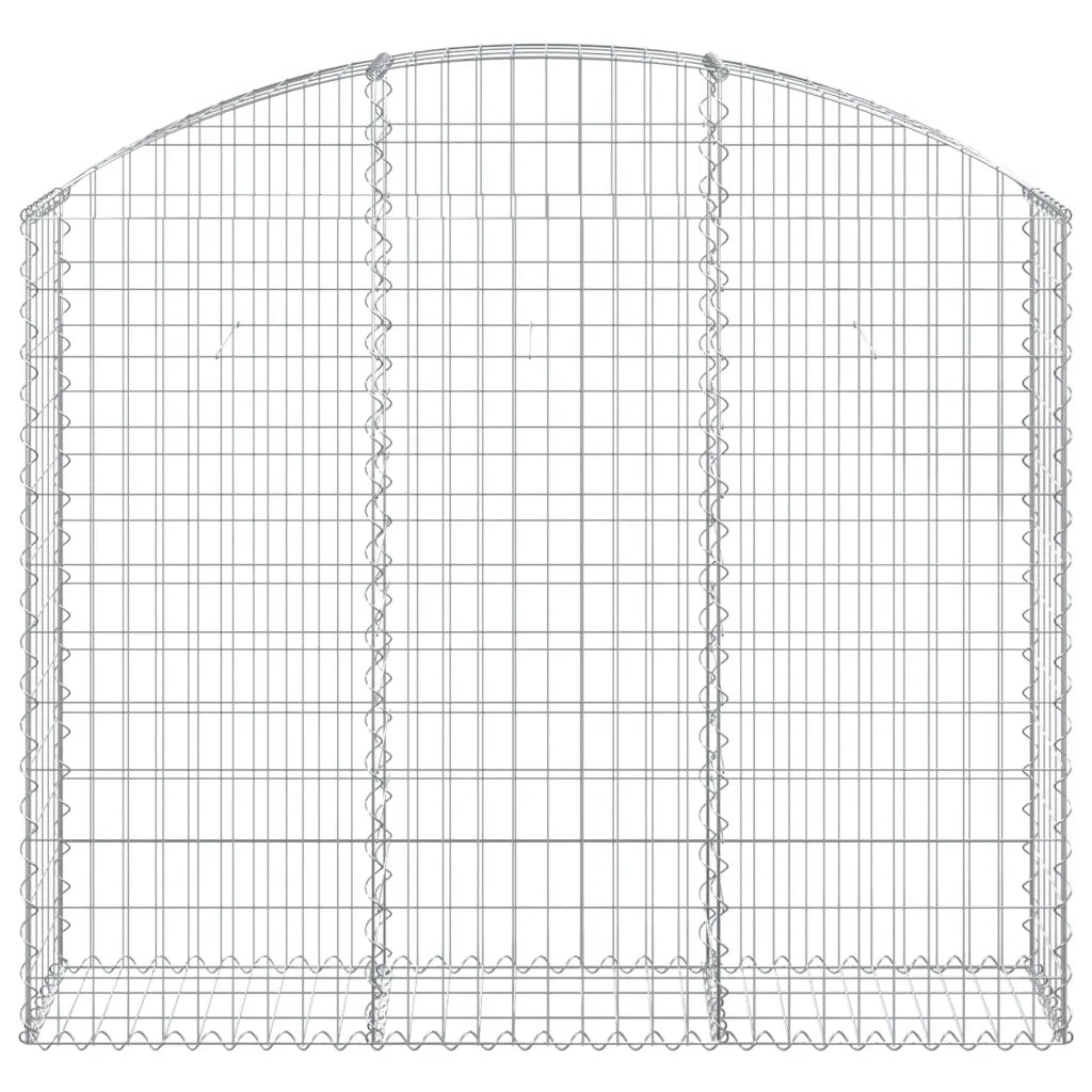 Cesto Gabbione ad Arco 150x30x120/140 cm Ferro Zincato 153446