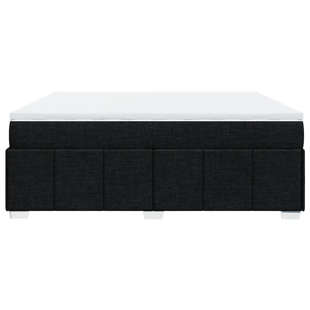 Giroletto a Molle con Materasso Nero 200x200 cm in Tessuto 3285500
