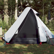 Tenda Campeggio a Cupola 2 Persone Bianca Tessuto Impermeabile 94322