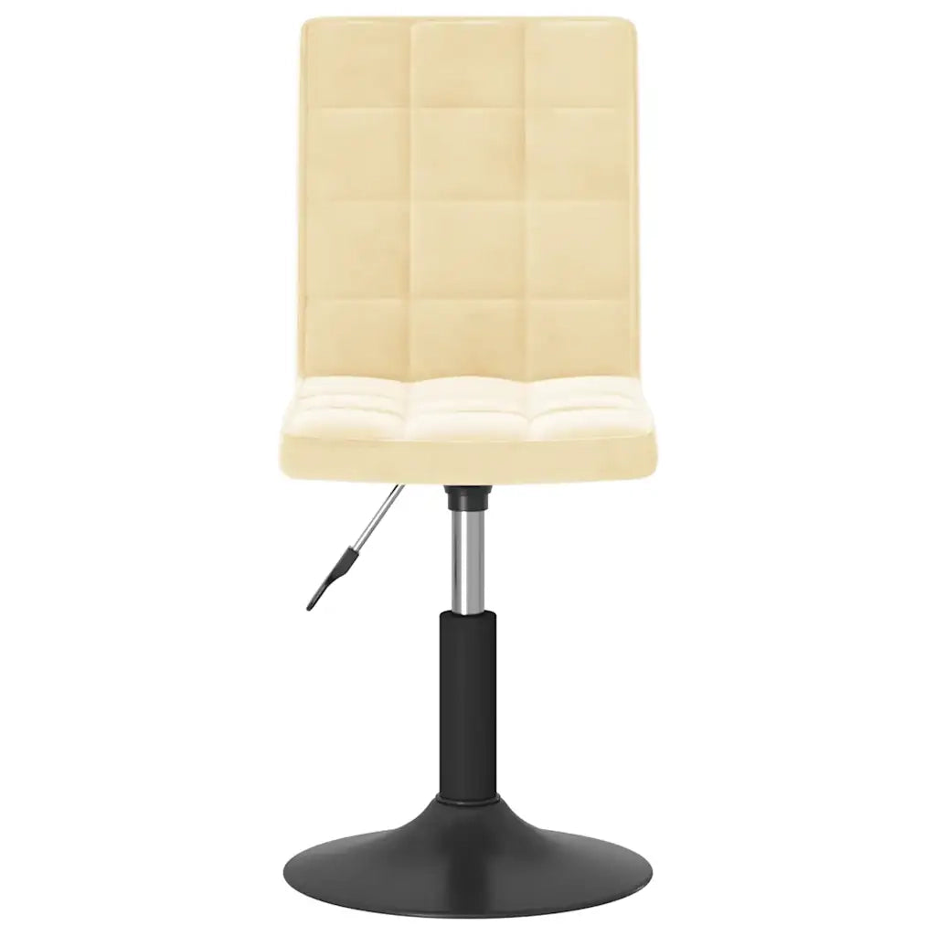 Sedie da Pranzo Girevoli 2 pz Crema in Velluto 335740