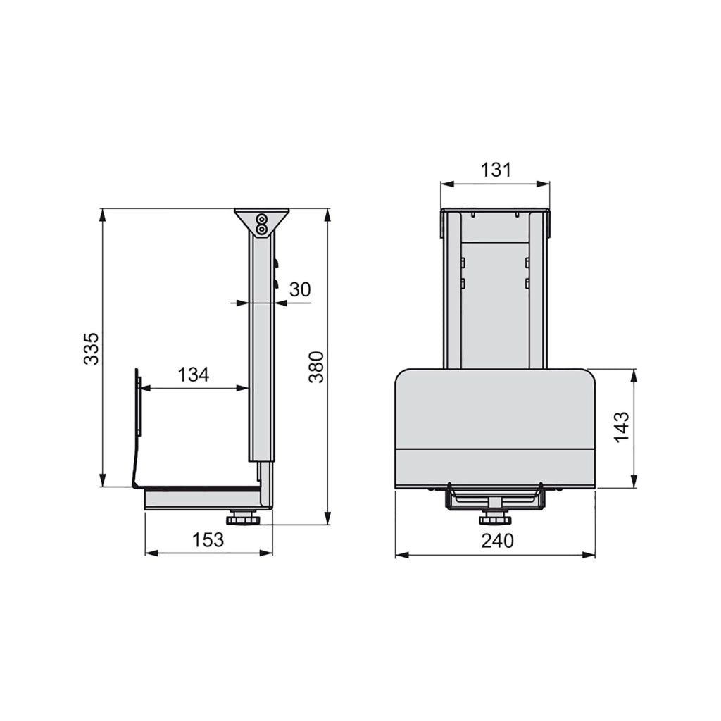 Emuca Supporto CPU, Verniciato alluminio, Acciaio, 1 u.