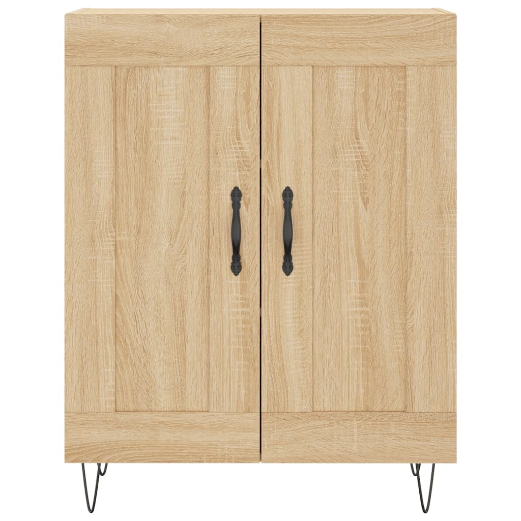 Buffet credenza cassettiera armadio mobile contenitore organizer cucina soggiorno rovere Sonoma 69,5 x 34 x 90 cm legno ingegnerizzato marrone 02_0031643