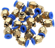 Collettore pneumatico M5 - Connettore pneumatico - 20 pezzi - Sostituzione della tubazione 4 mm - Materiale resistente - Fitting pneumatico