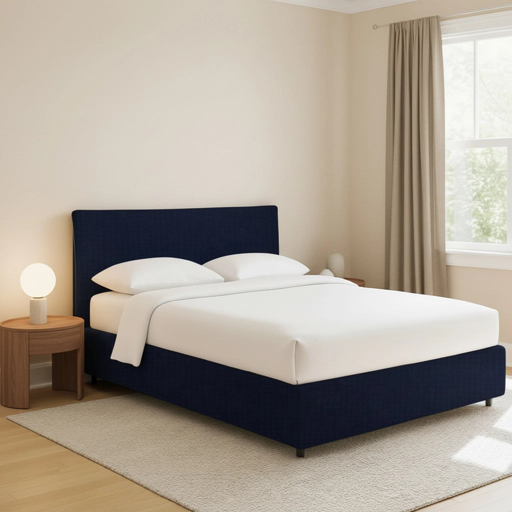 Oldham, Letto Piazza e Mezza Sfoderabile Made in Italy, Viola Scuro