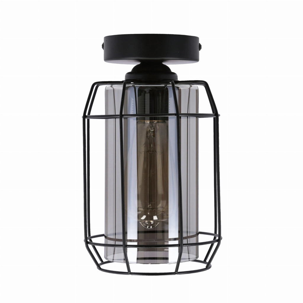 Plafoniera Candellux Jonera nera metallo E27 40W 23cm
