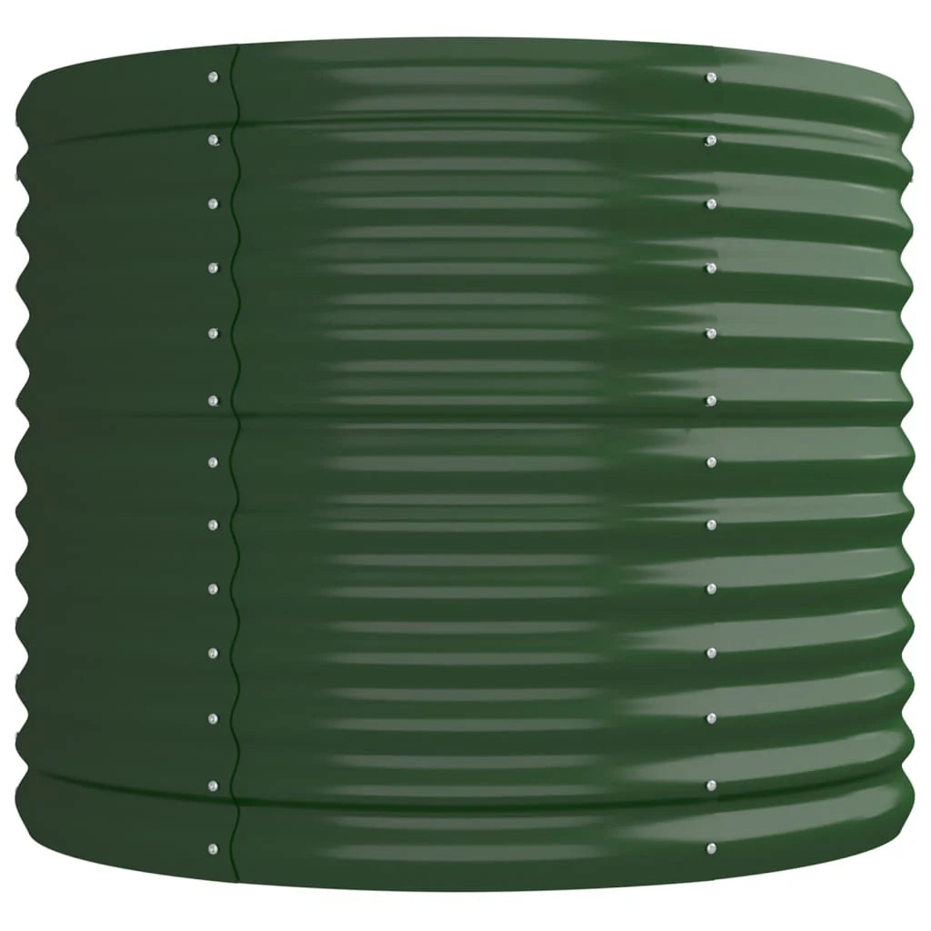 Fioriera rialzata per piante e fiori adatta per terrazze e giardini acciaio verniciato a polvere 224 x 80 x 68 cm verde 02_0039606
