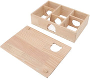 Casa per Hamster con Terrazza - Casa per Hamster in Legno - Area di Attività Multifunzionale - Rifugio per Animali Domestici - Tunnello Sotterraneo - Stami in Legno di Alta Qualità - Recinto per Animali
