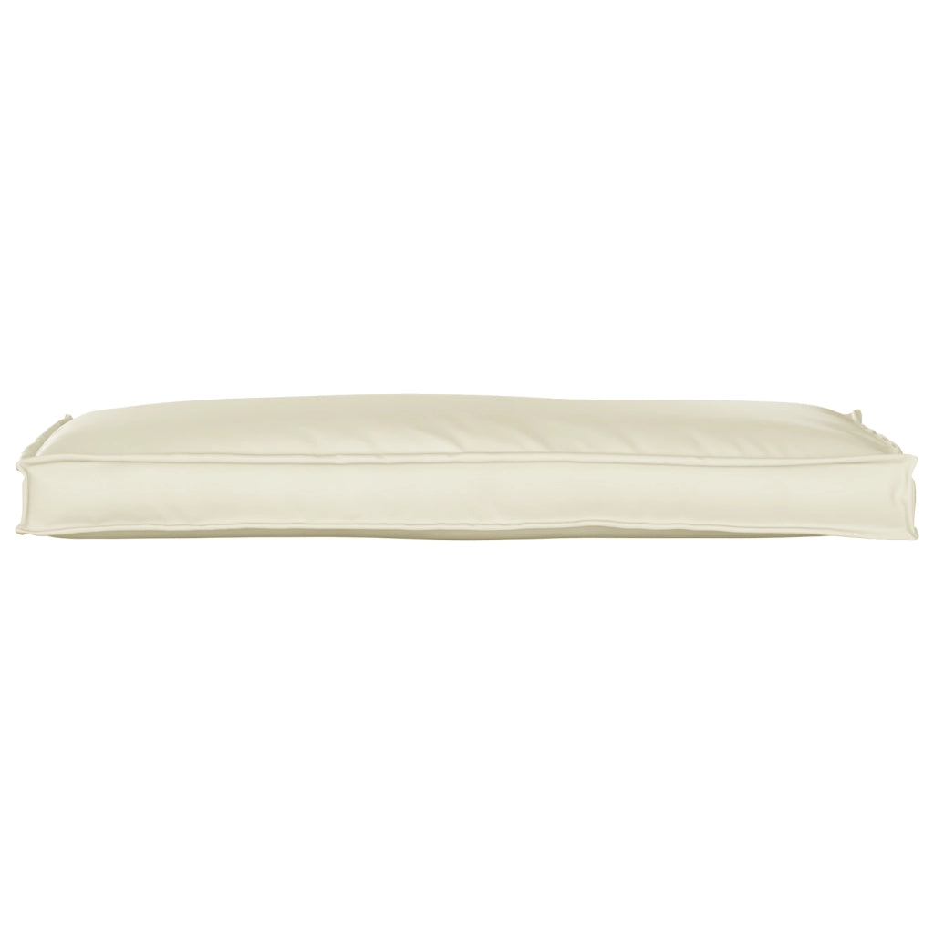 Cuscino per pallet per panchina panna 110x40x8 cm in tessuto Oxford