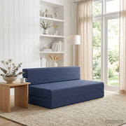 Divano Letto Pieghevole Blu 152 x 86,5 x 60 cm Tessuto 900124